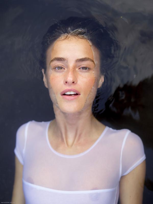 Cleo White swimsuit Black pool #34